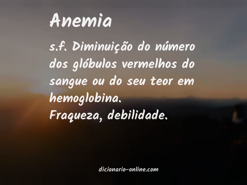 Significado de anemia