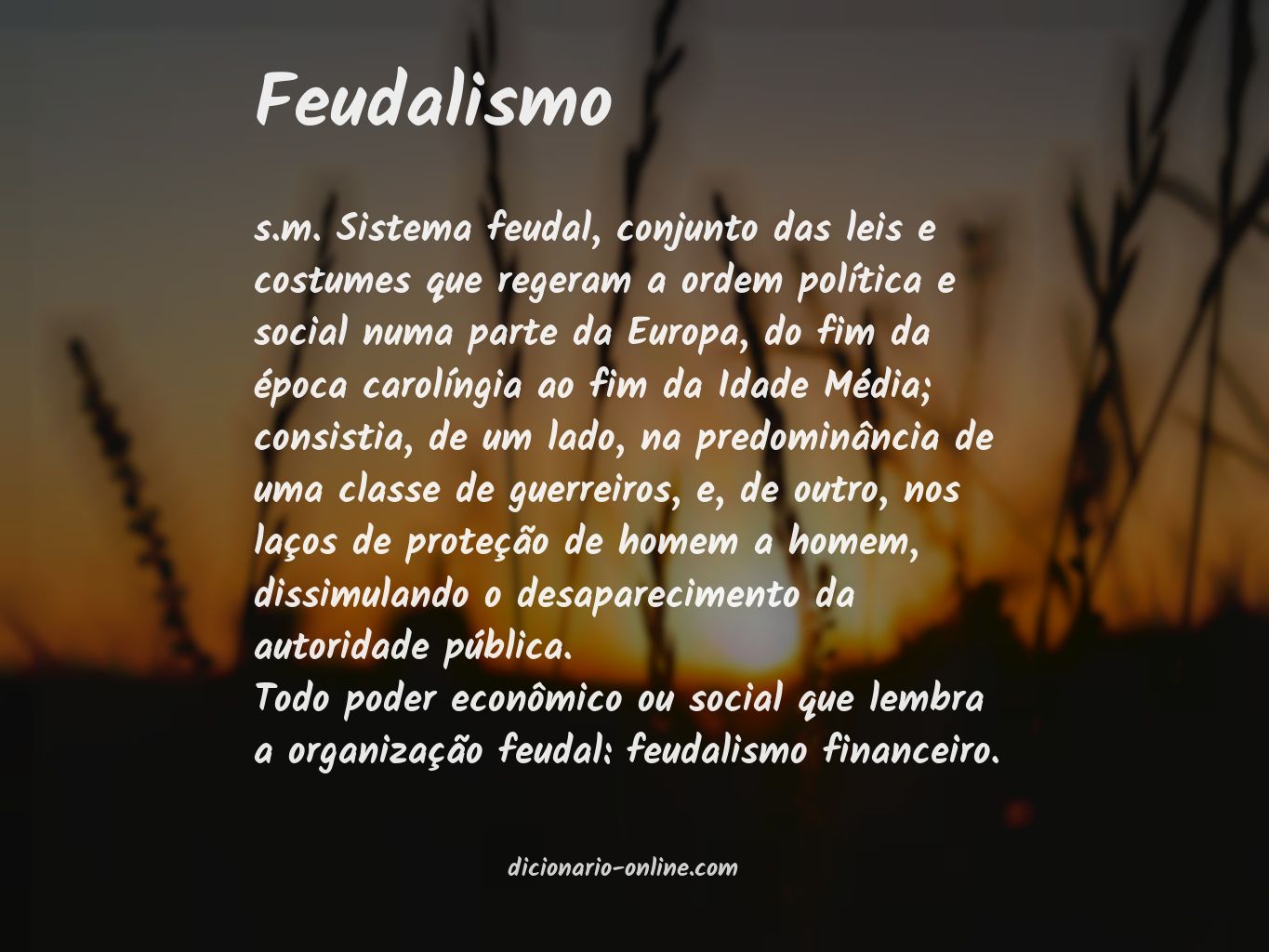 Significado de feudalismo