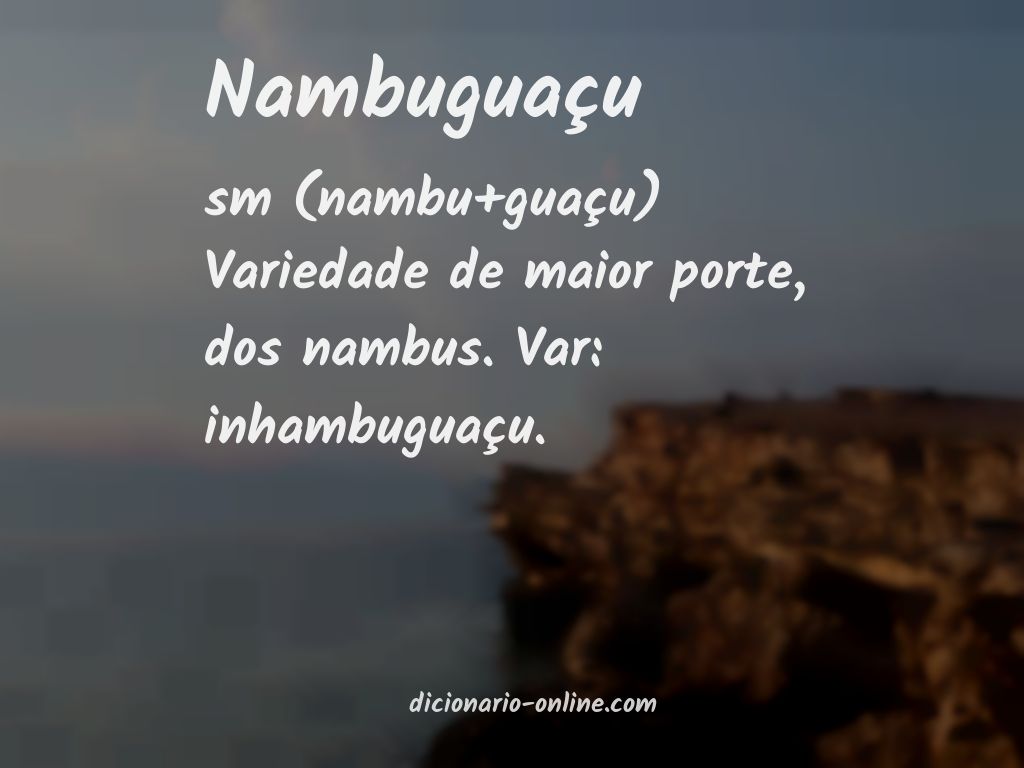 Significado de nambuguaçu