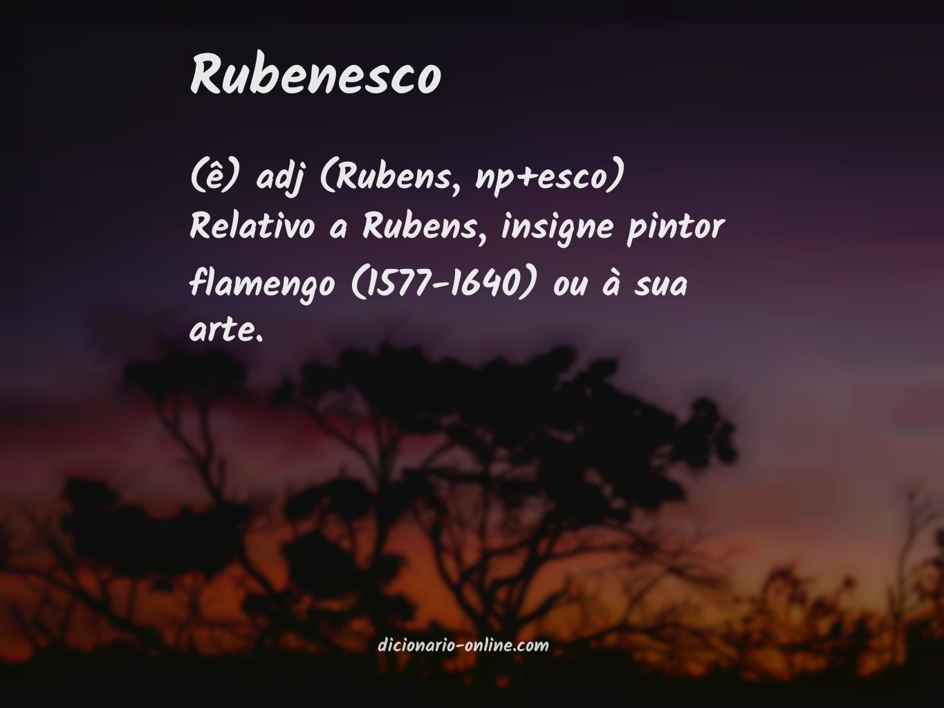 Significado de rubenesco