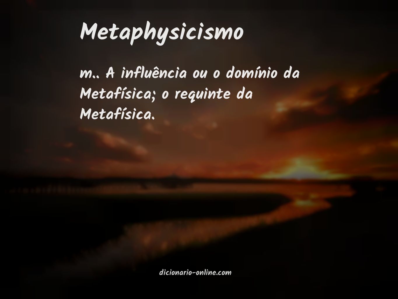 Significado de metaphysicismo