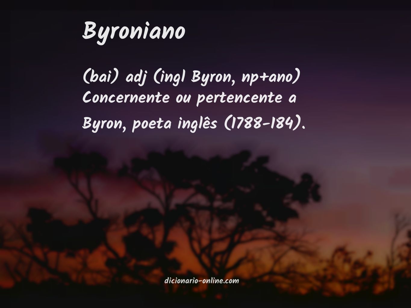 Significado de byroniano