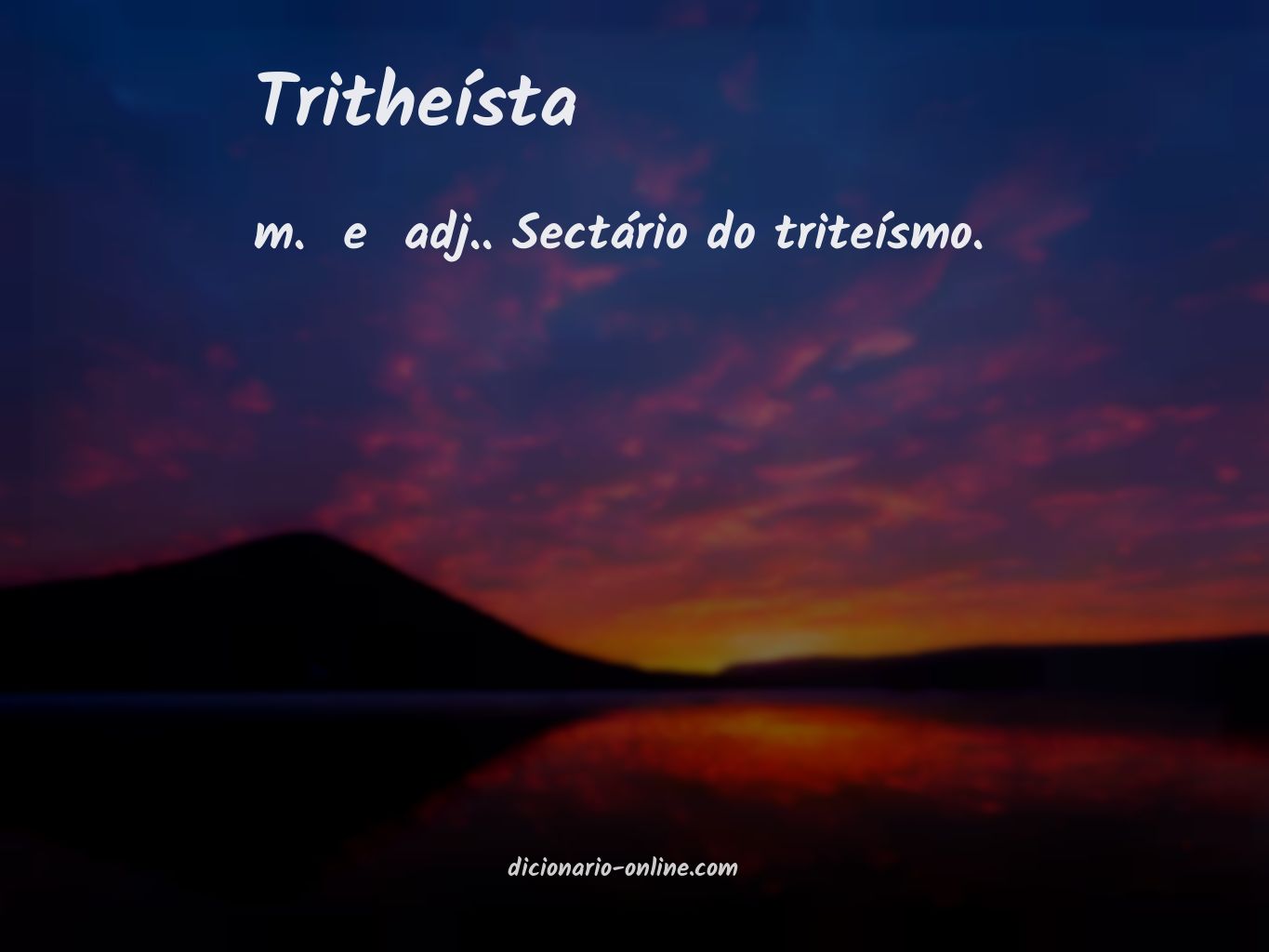 Significado de tritheísta
