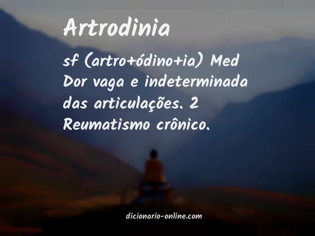 Significado de artrodinia