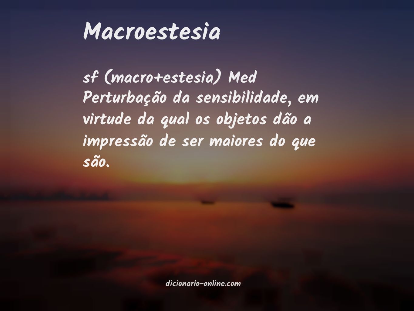 Significado de macroestesia