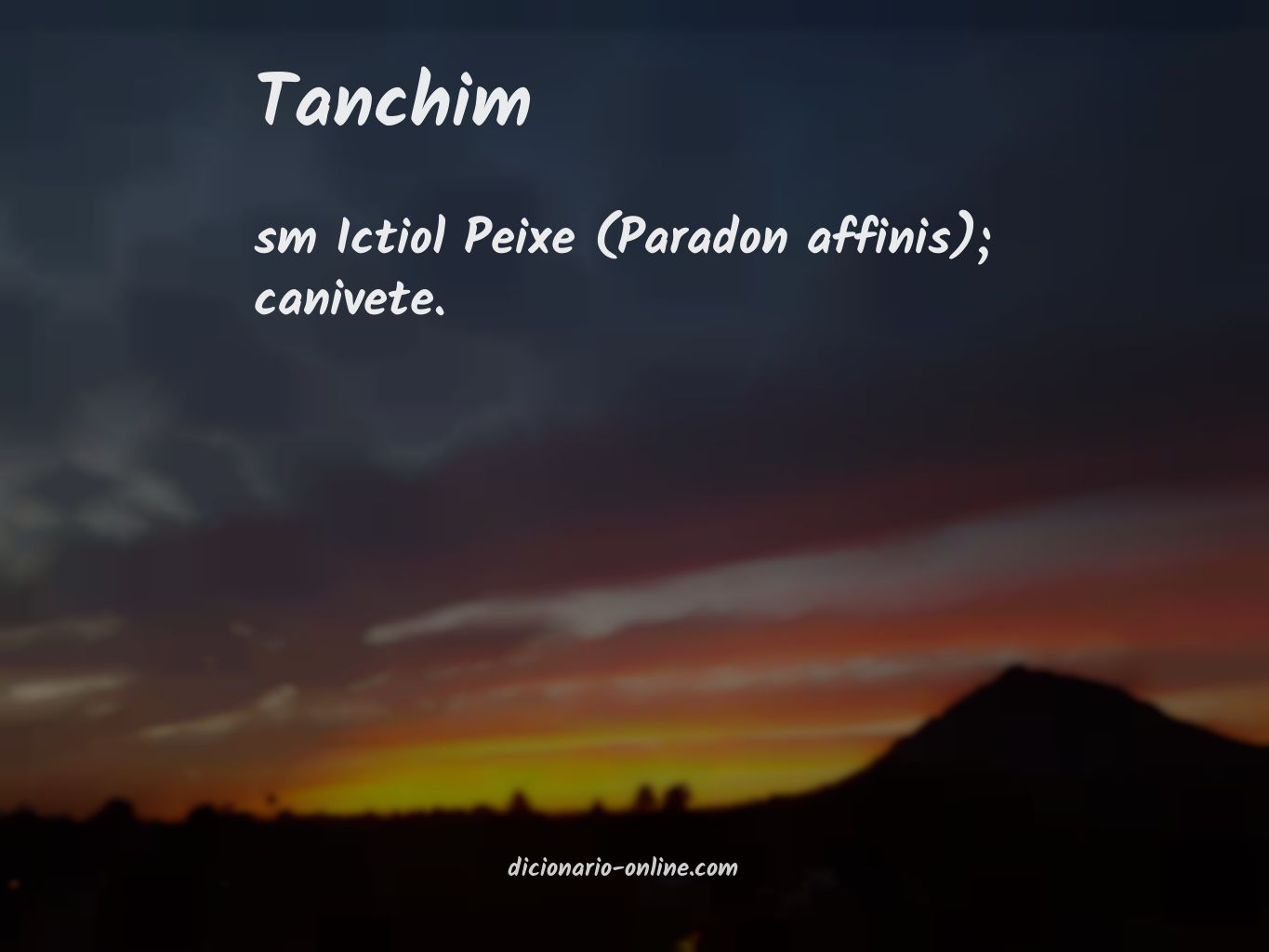 Significado de tanchim