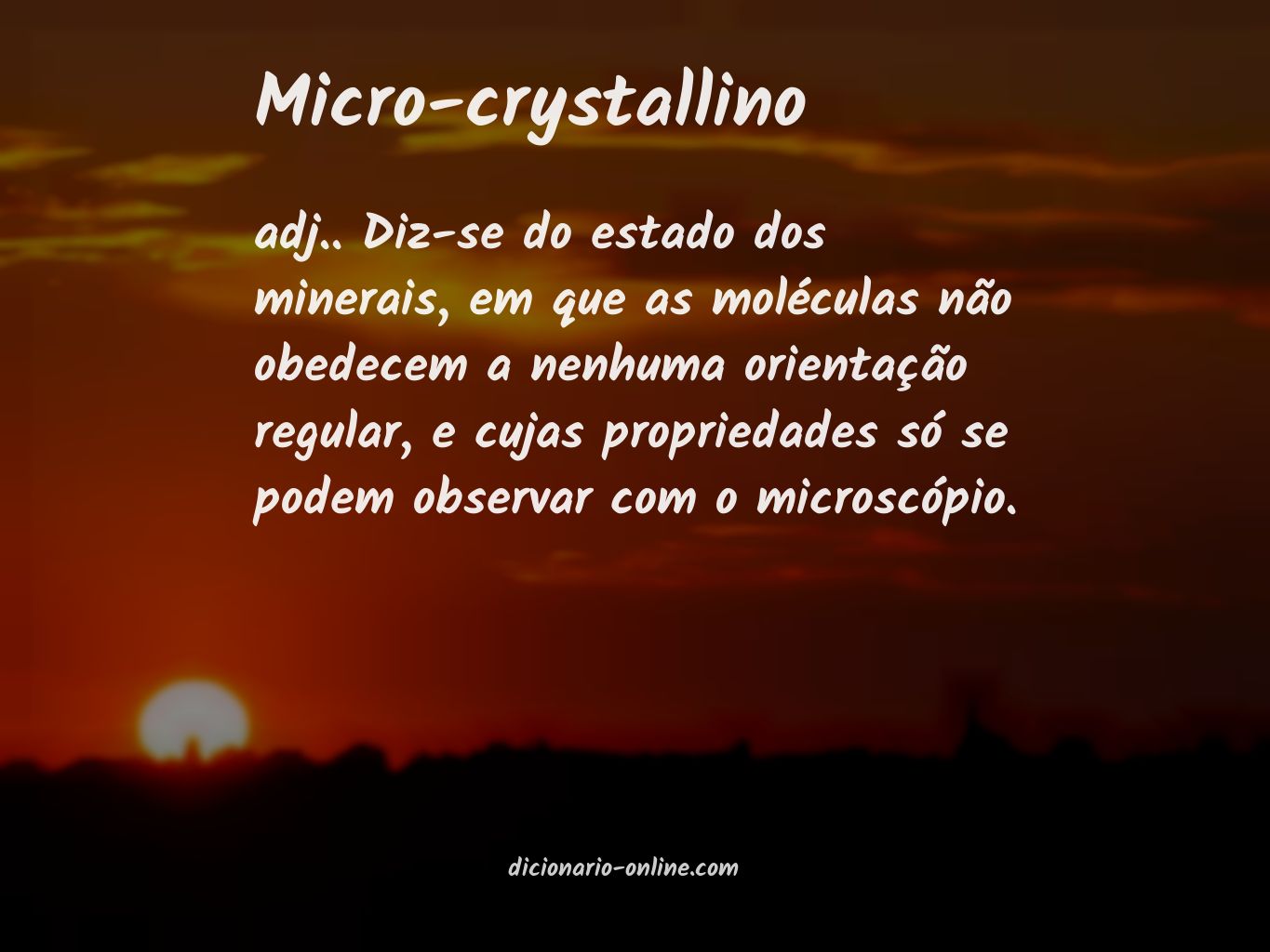 Significado de micro-crystallino