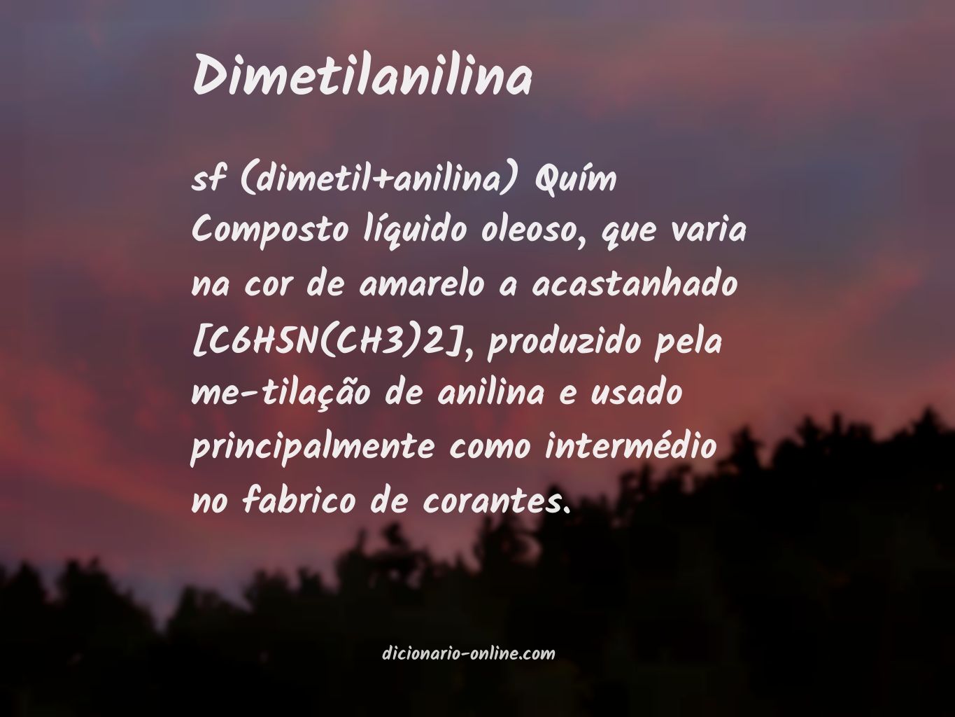 Significado de dimetilanilina