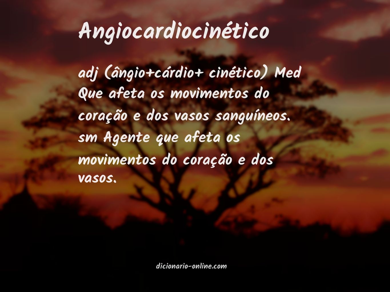 Significado de angiocardiocinético