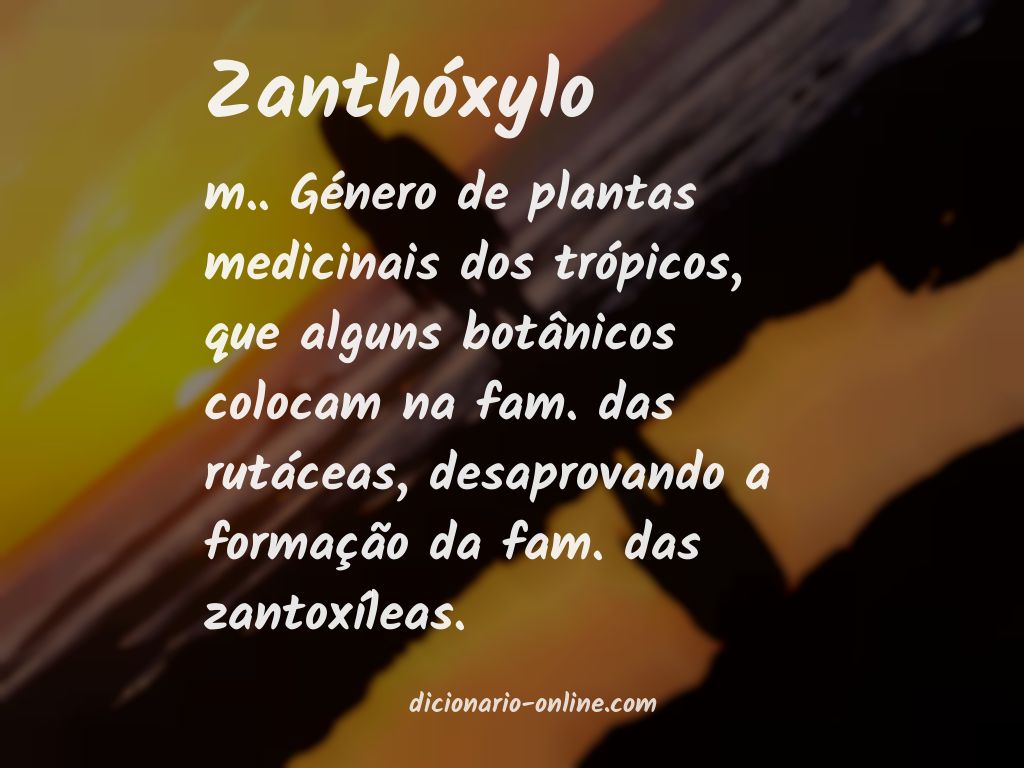 Significado de zanthóxylo
