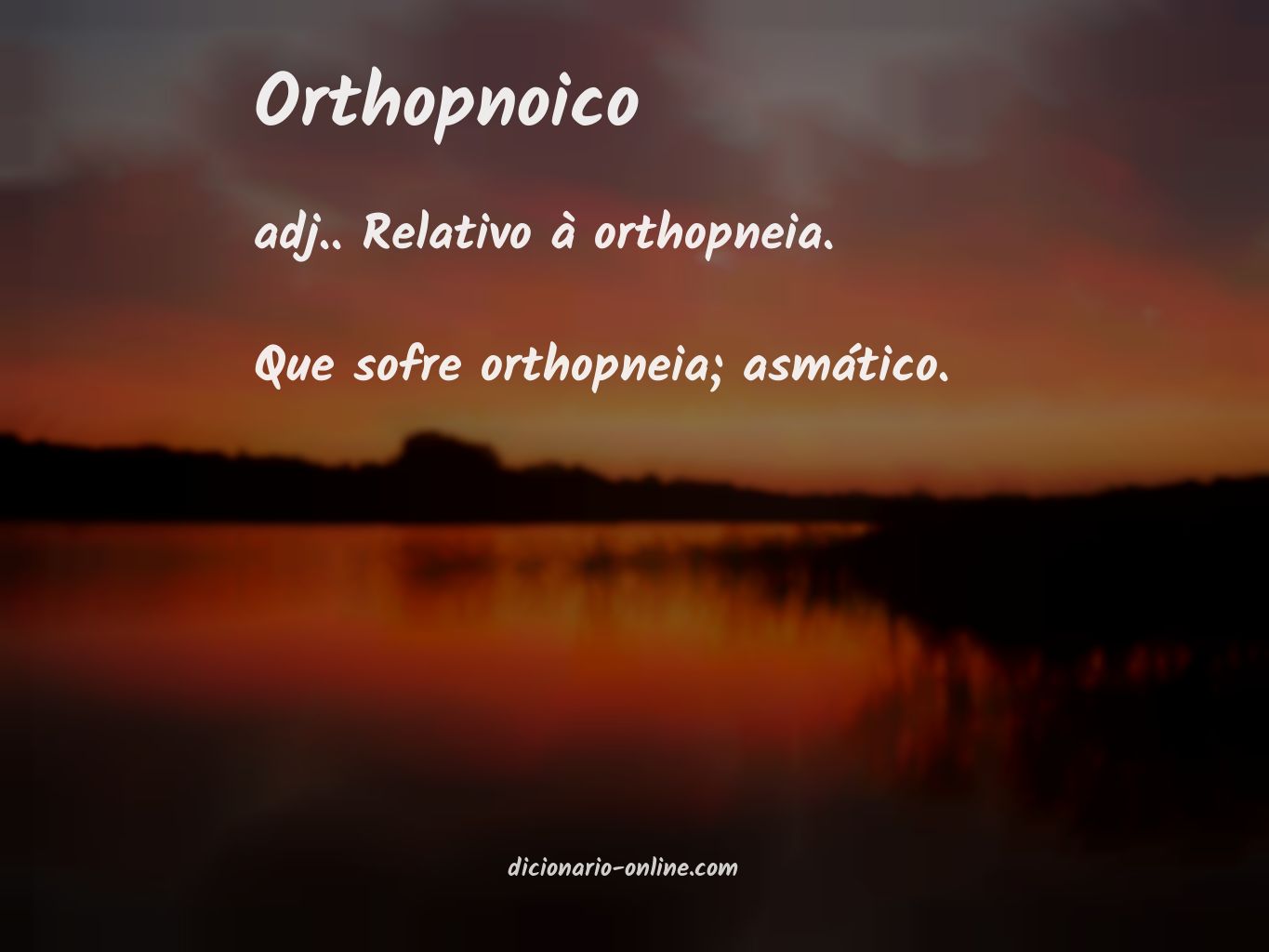 Significado de orthopnoico