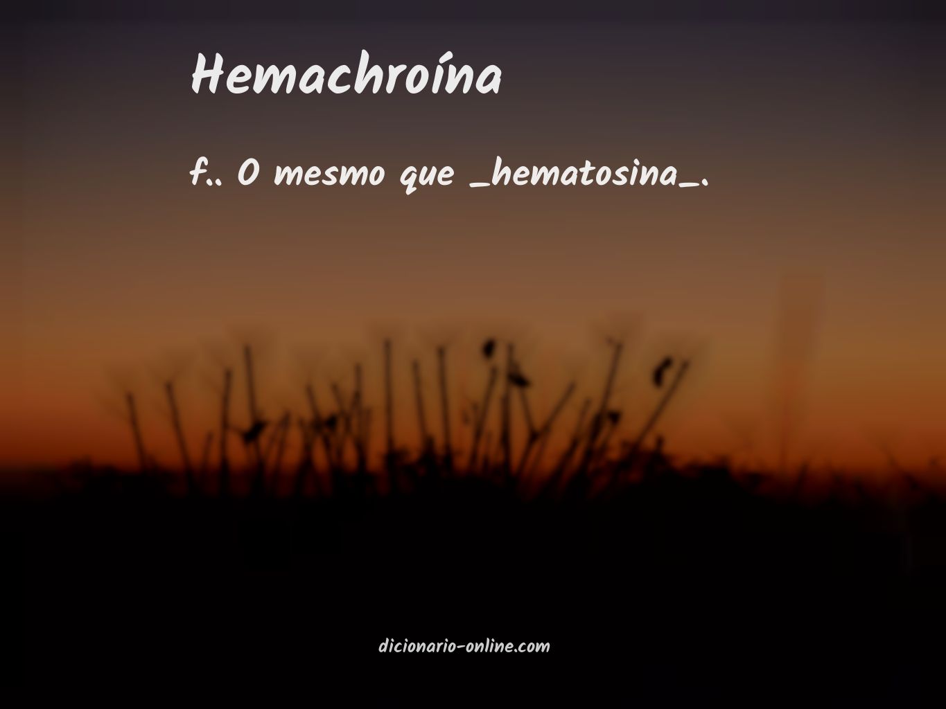 Significado de hemachroína