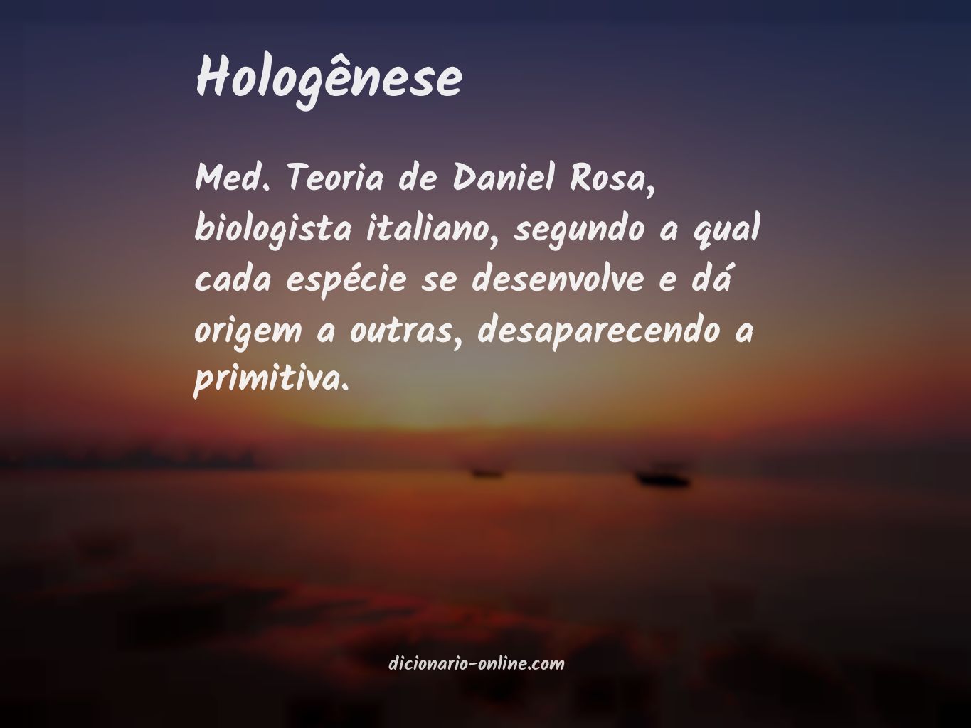Significado de hologênese