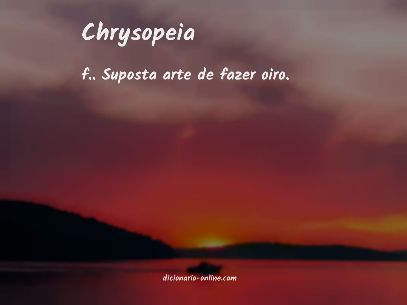 Significado de chrysopeia