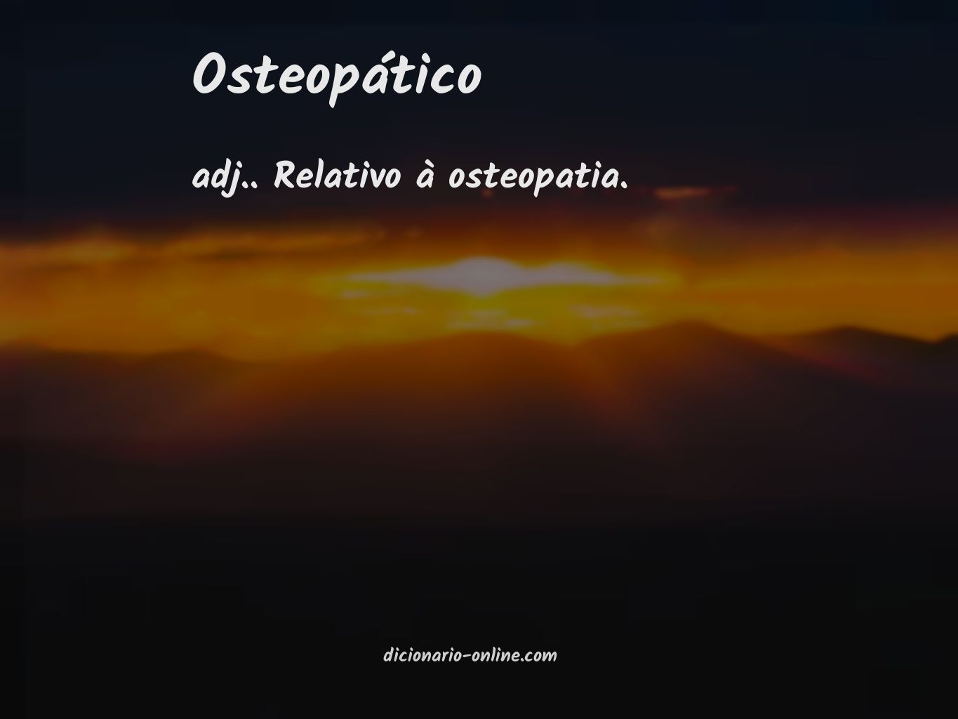 Significado de osteopático