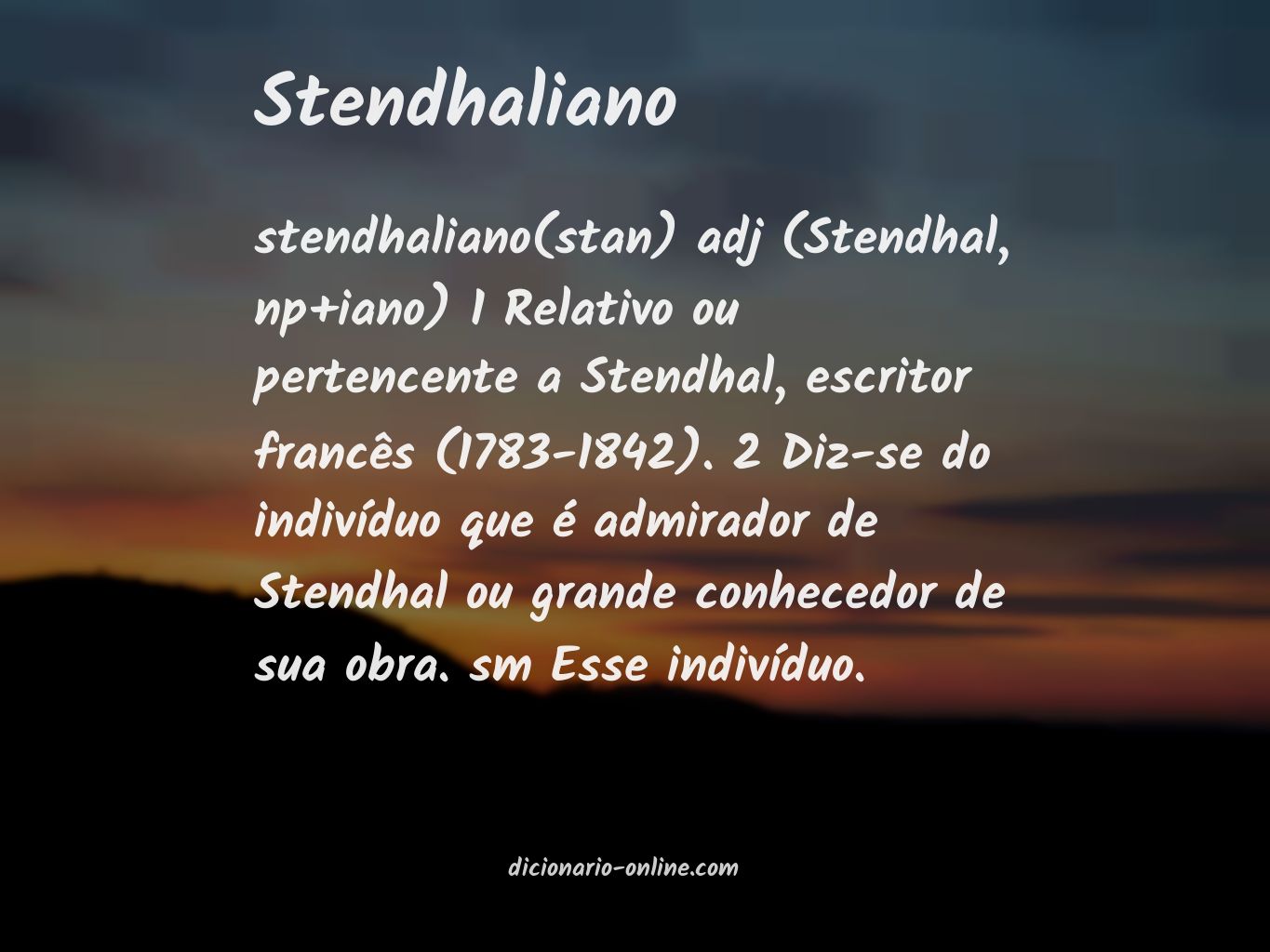 Significado de stendhaliano