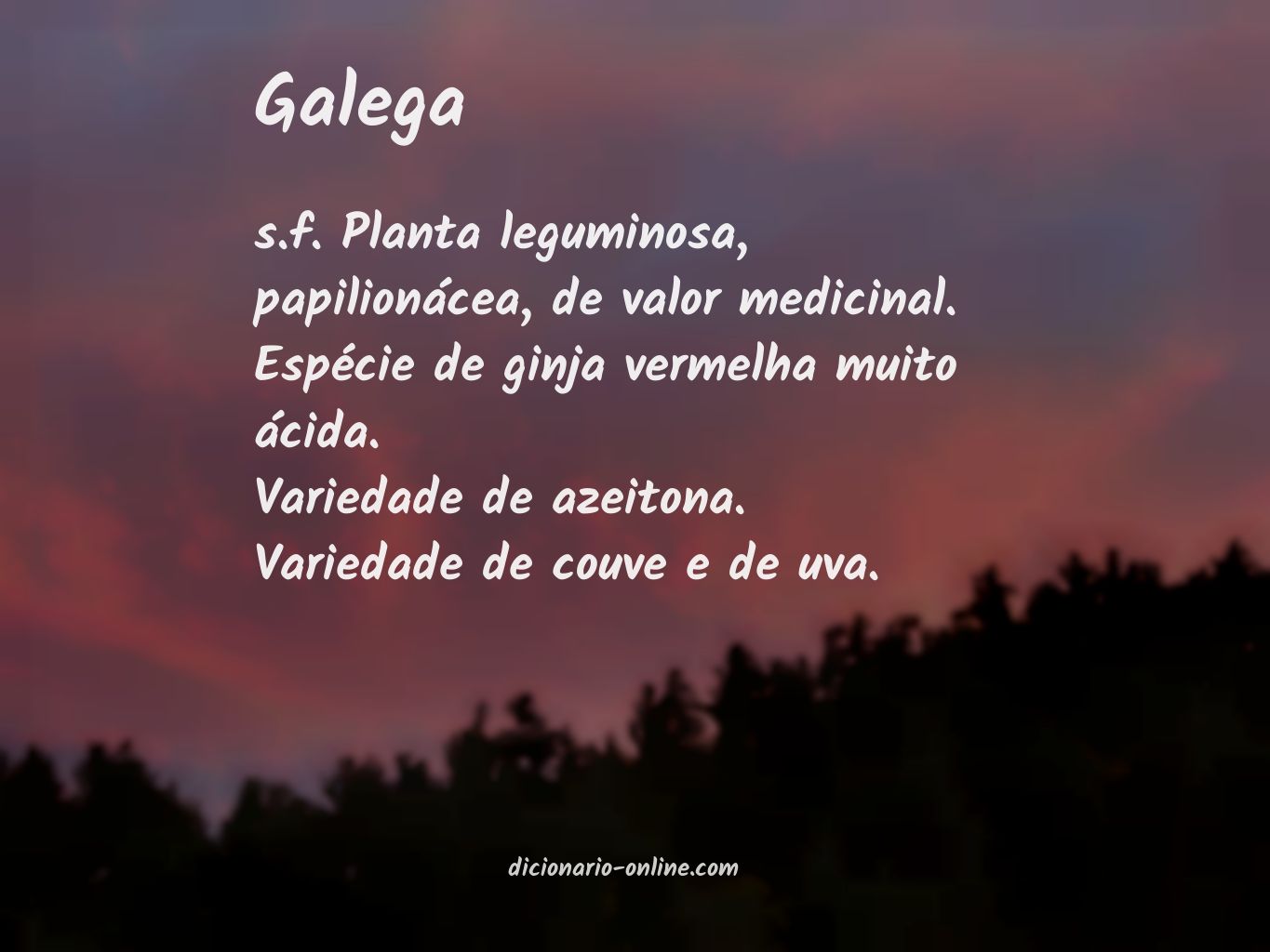 Significado de galega