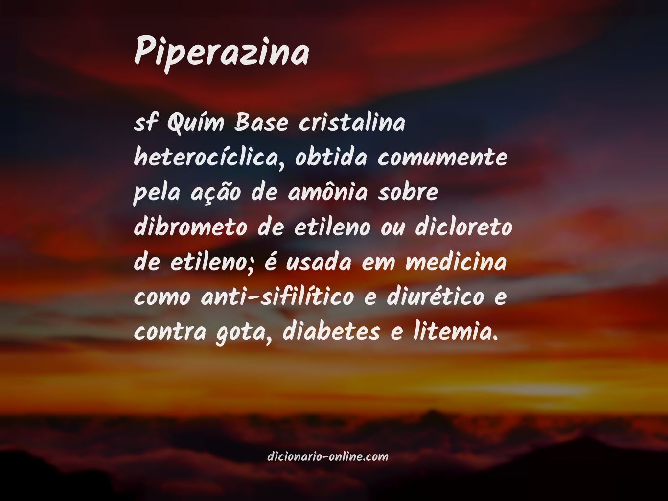 Significado de piperazina