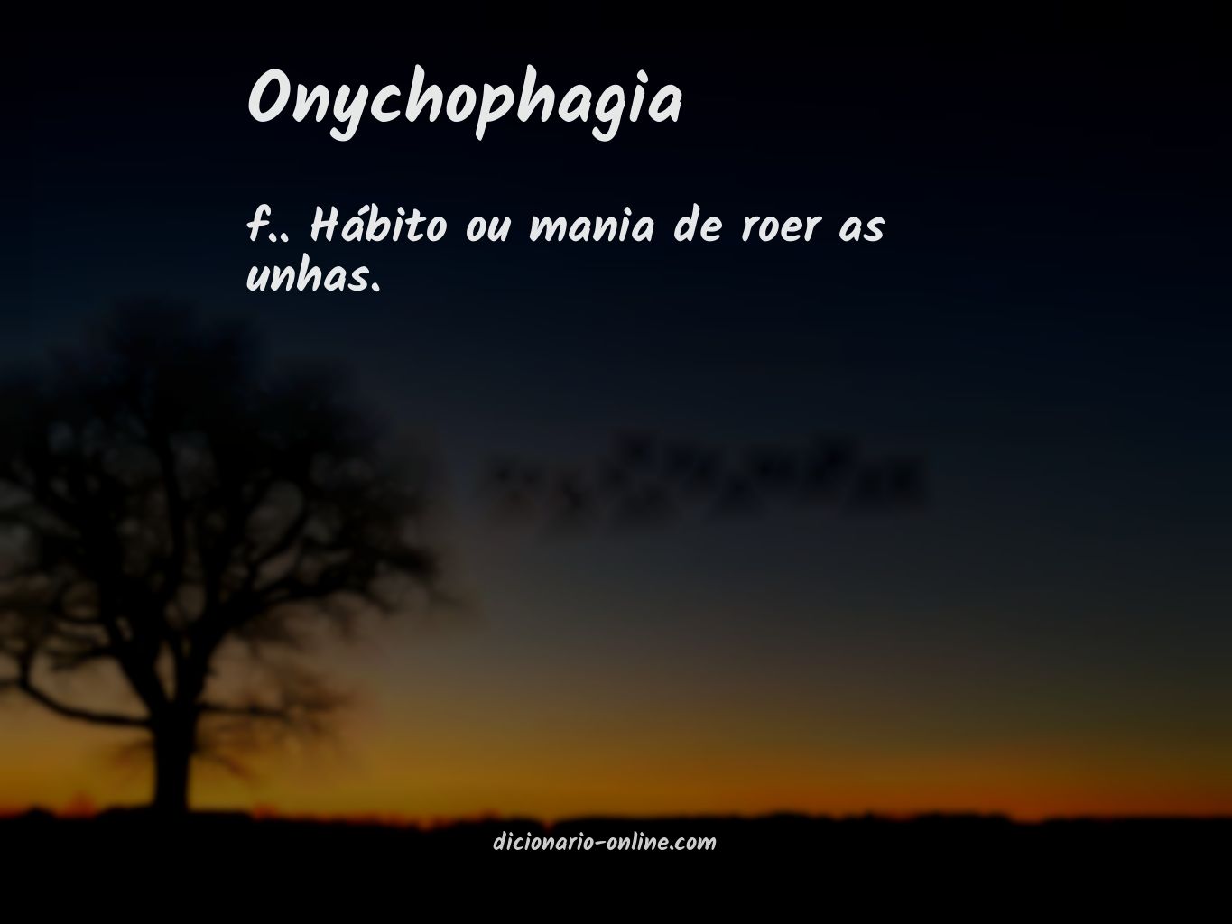 Significado de onychophagia