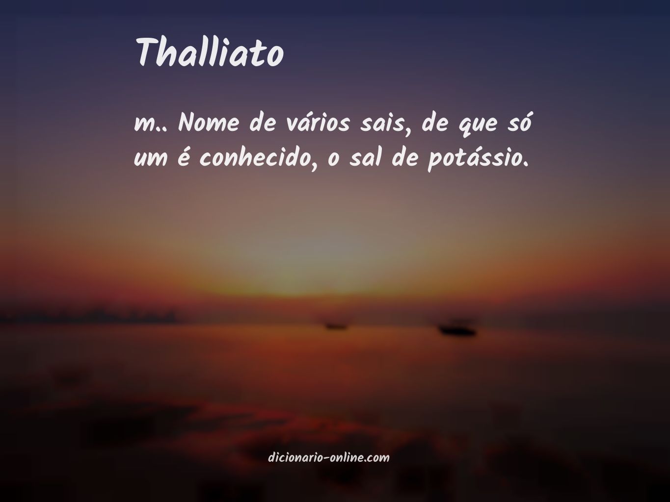 Significado de thalliato