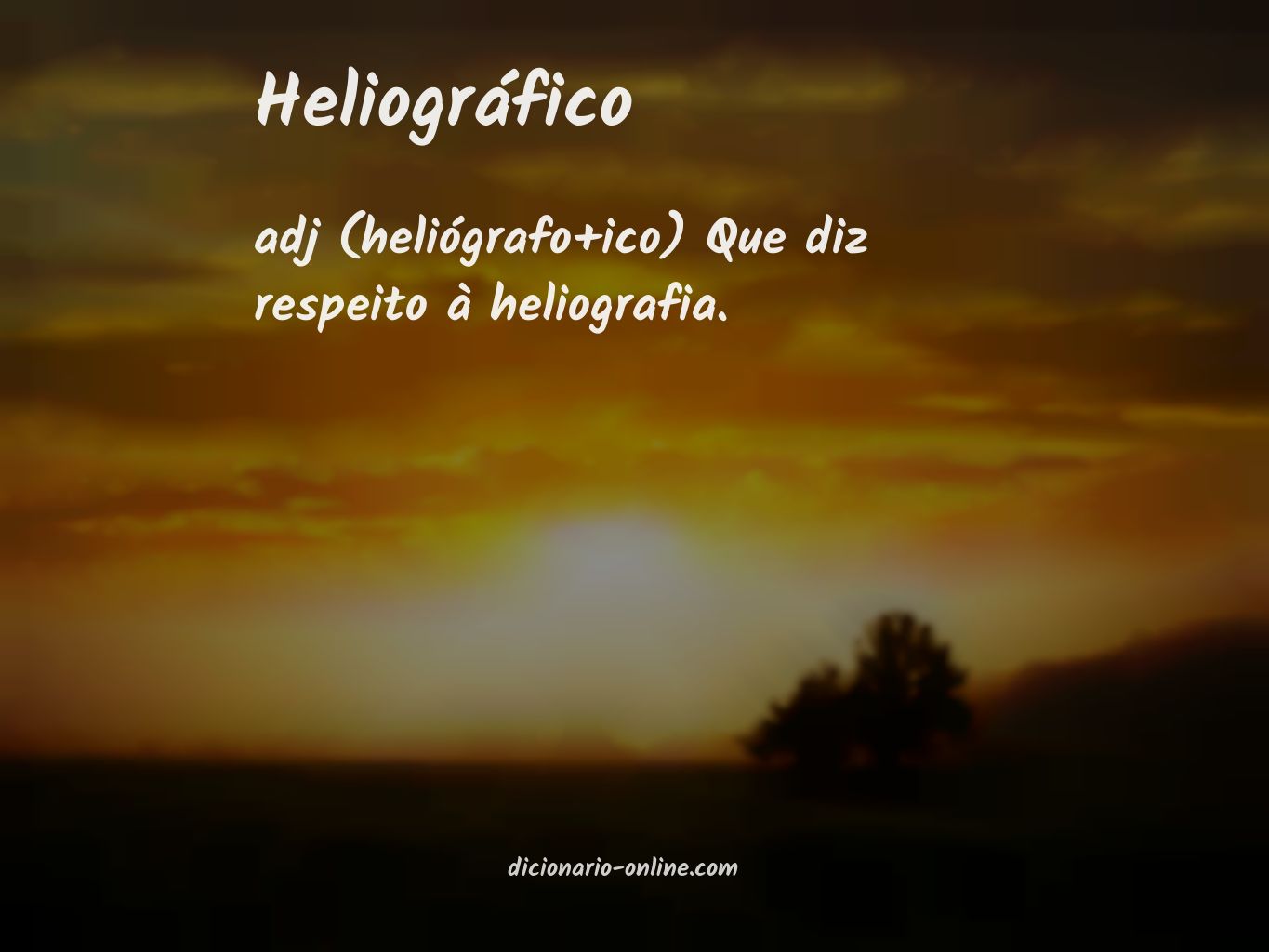 Significado de heliográfico