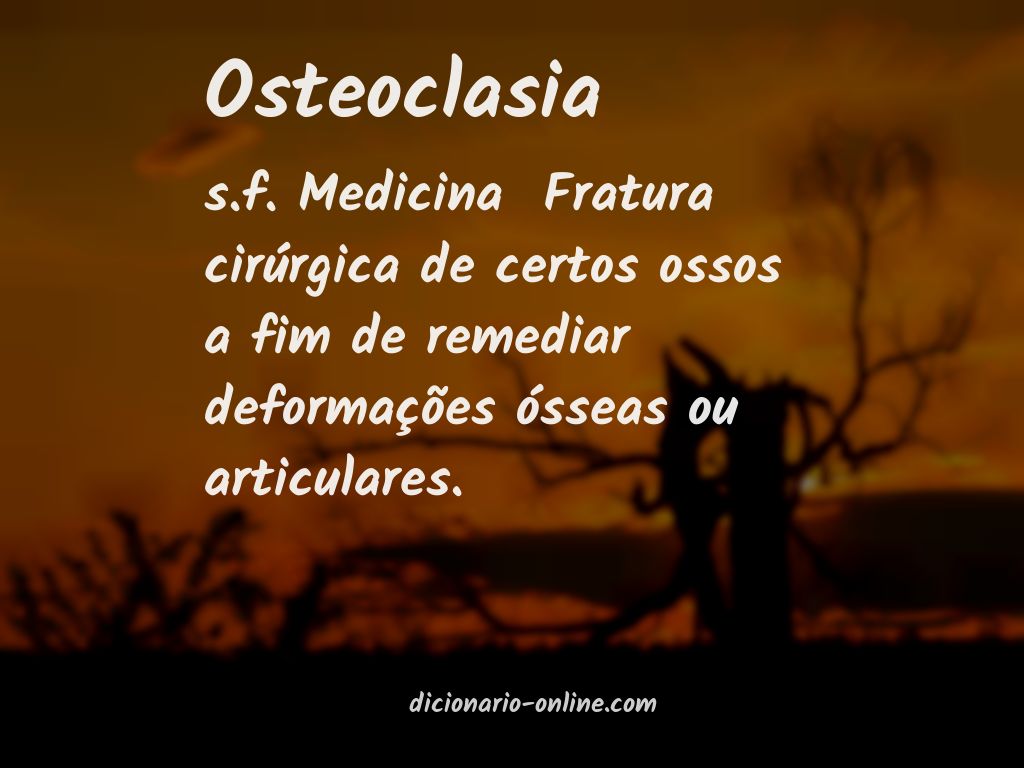Significado de osteoclasia