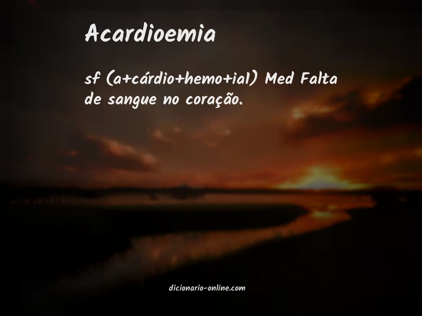 Significado de acardioemia