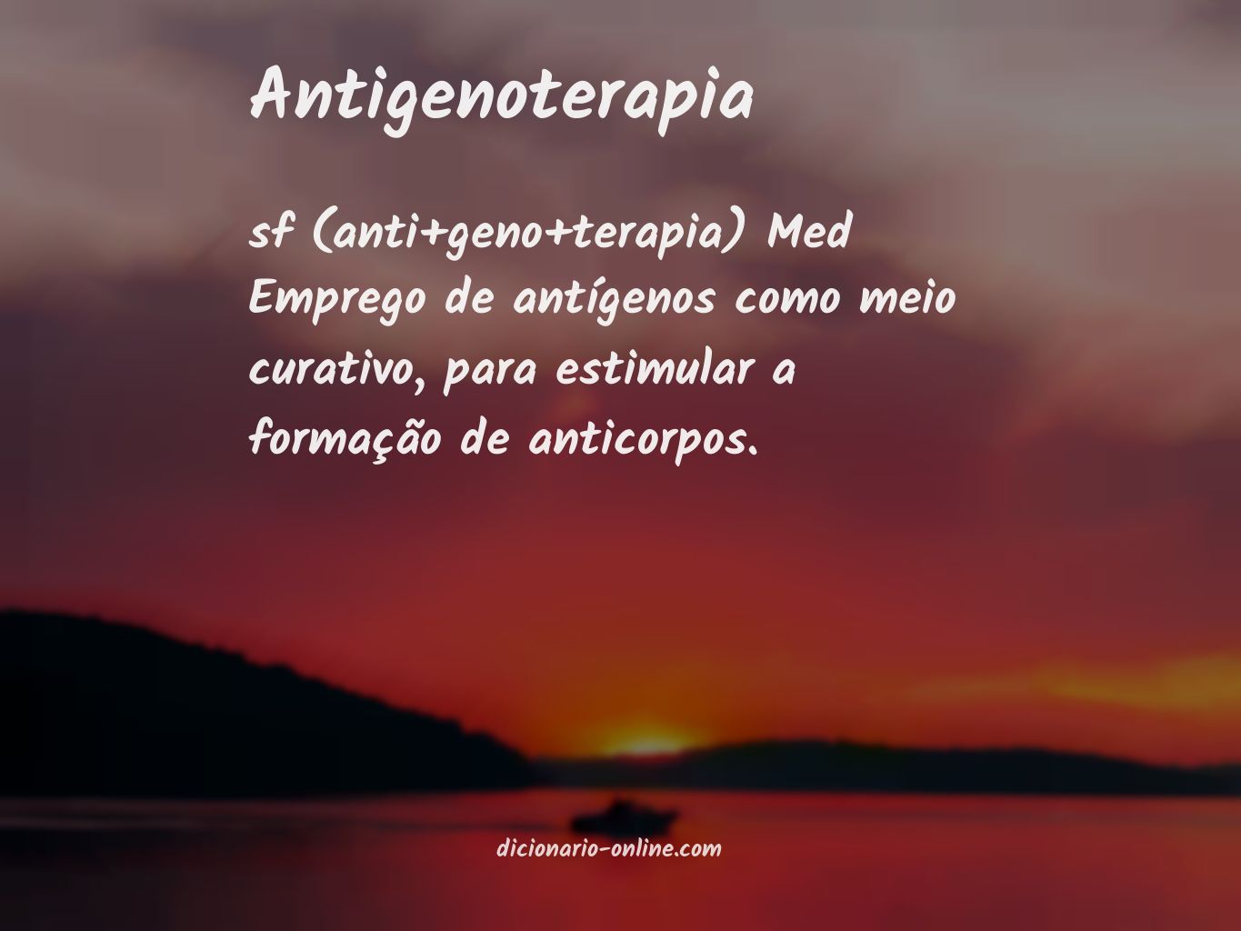 Significado de antigenoterapia