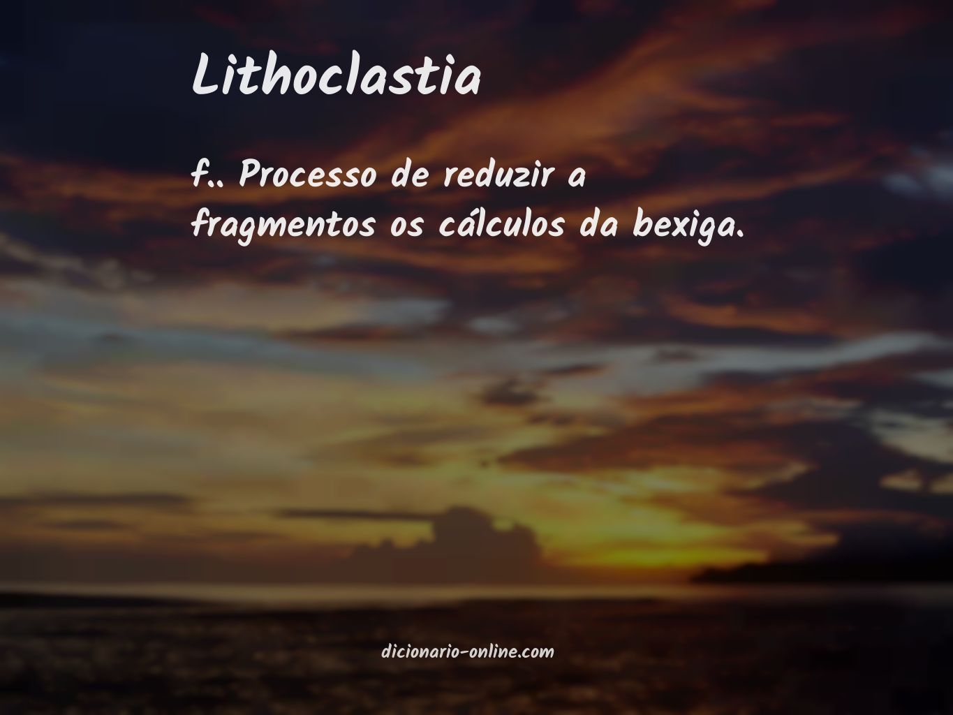 Significado de lithoclastia