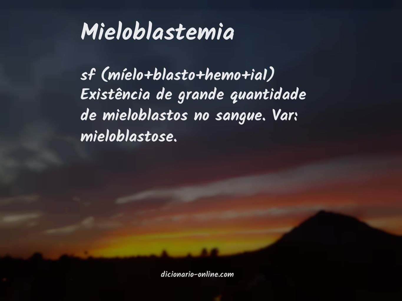 Significado de mieloblastemia