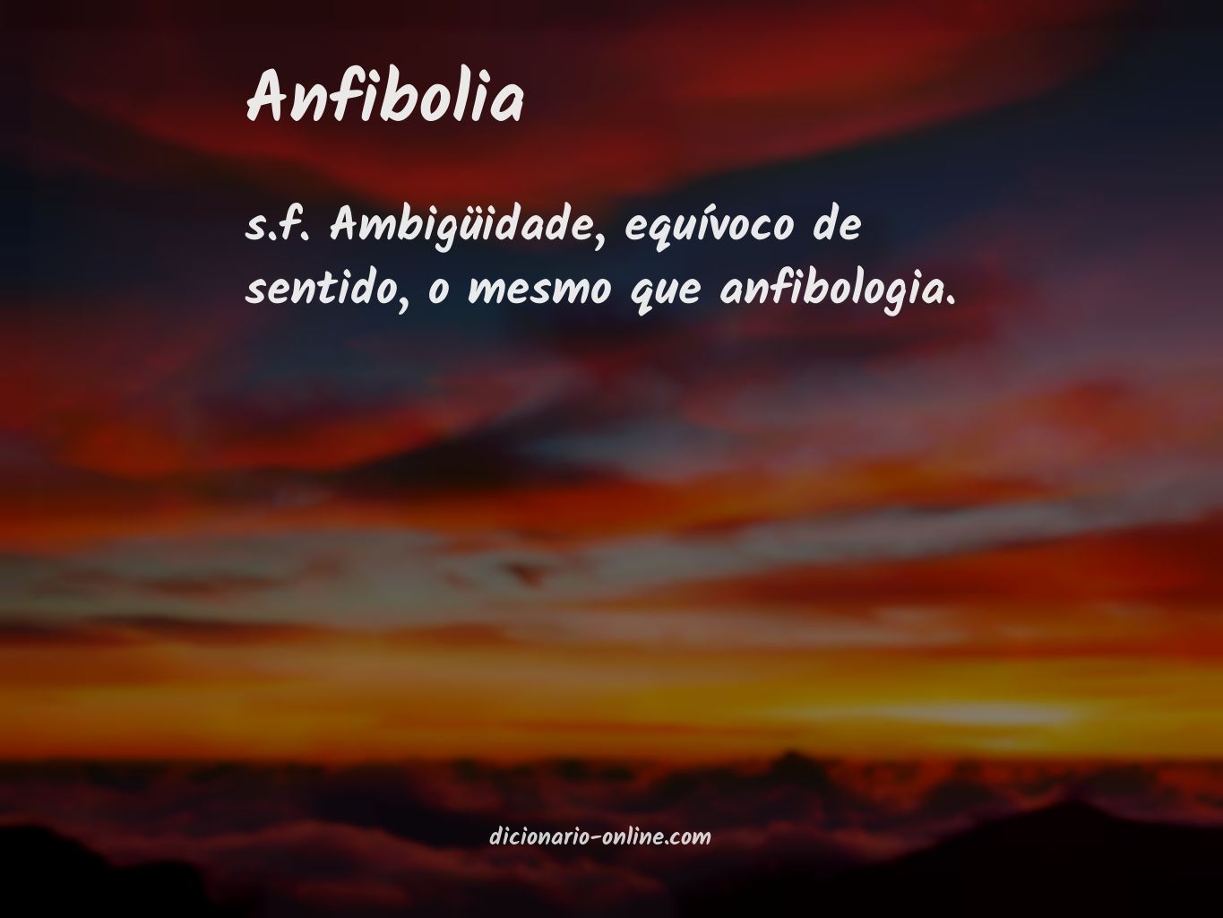 Significado de anfibolia