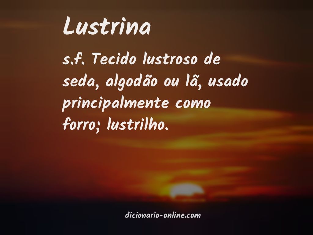 Significado de lustrina