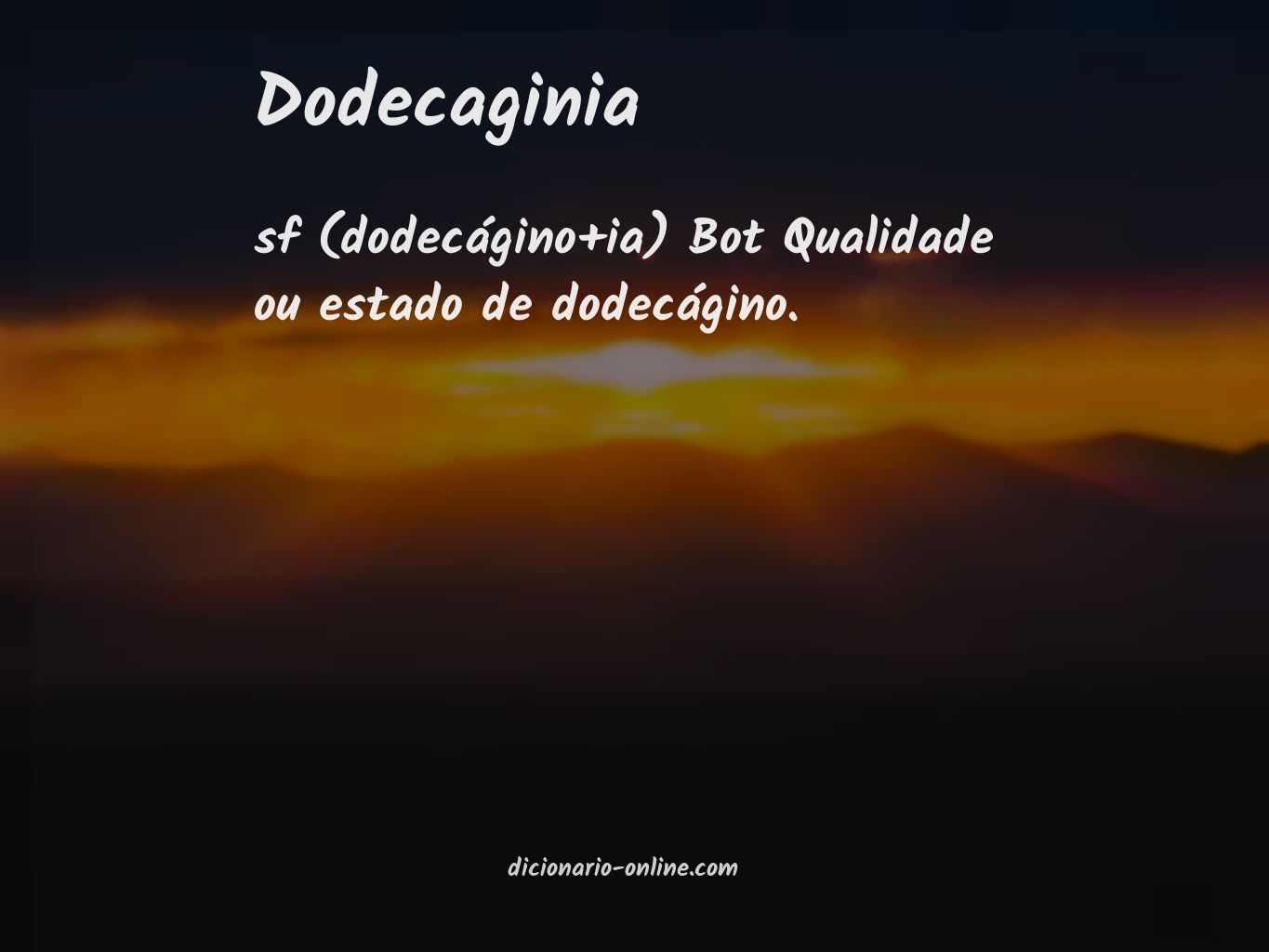 Significado de dodecaginia