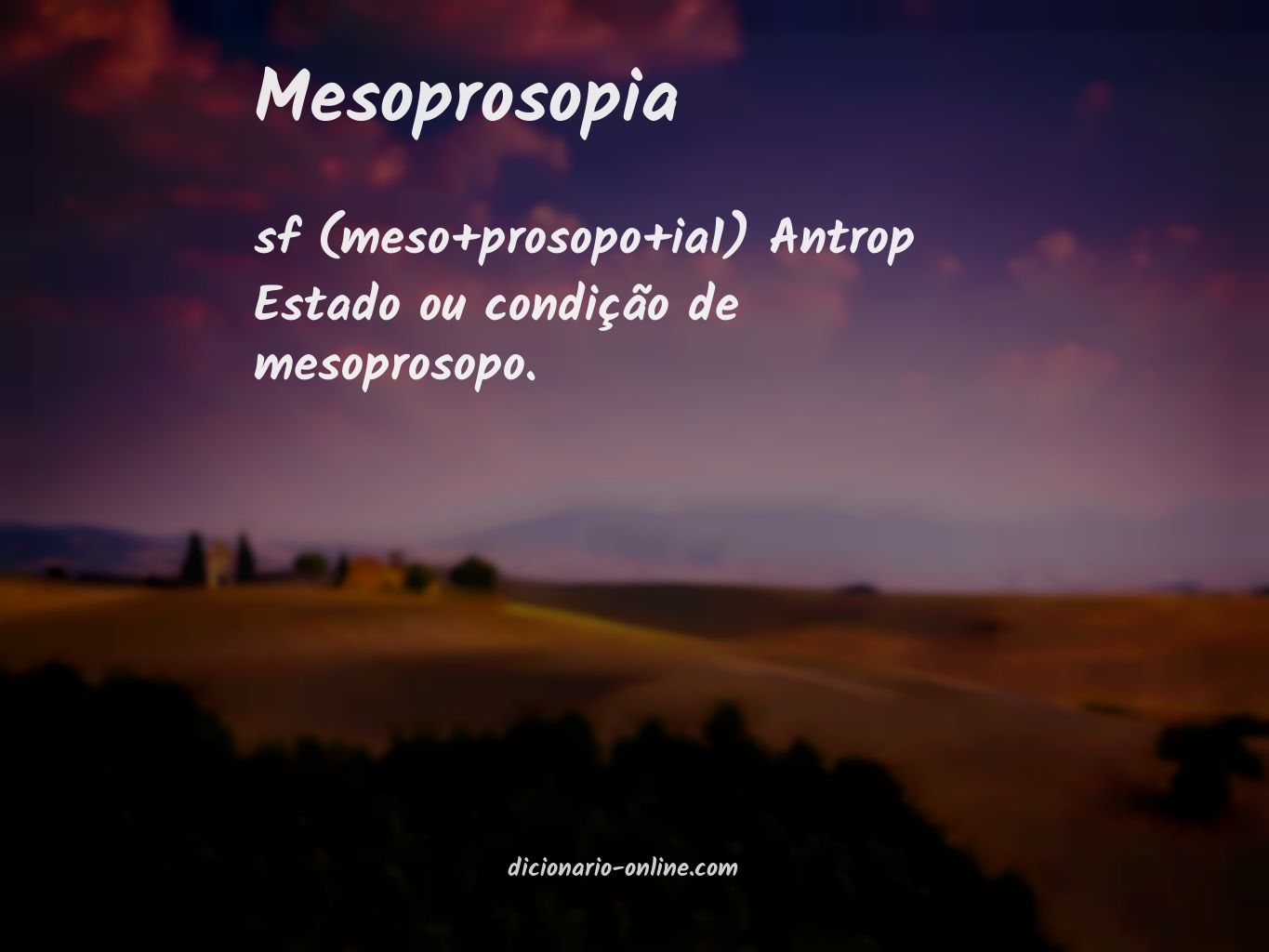 Significado de mesoprosopia
