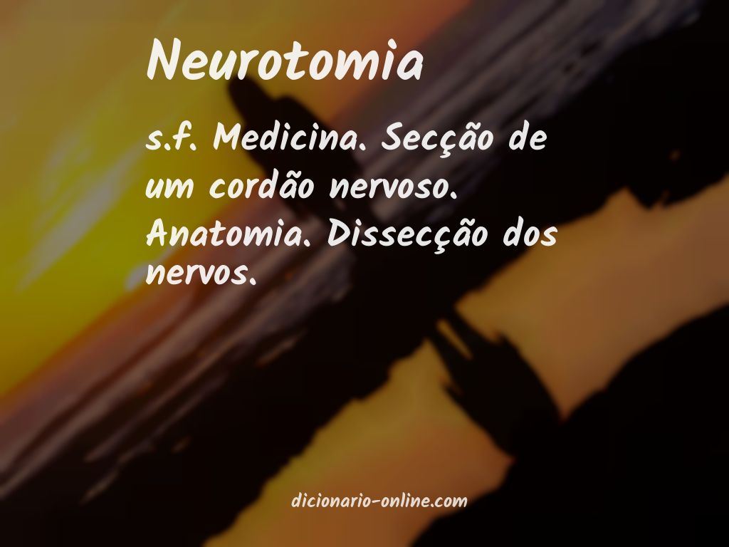 Significado de neurotomia