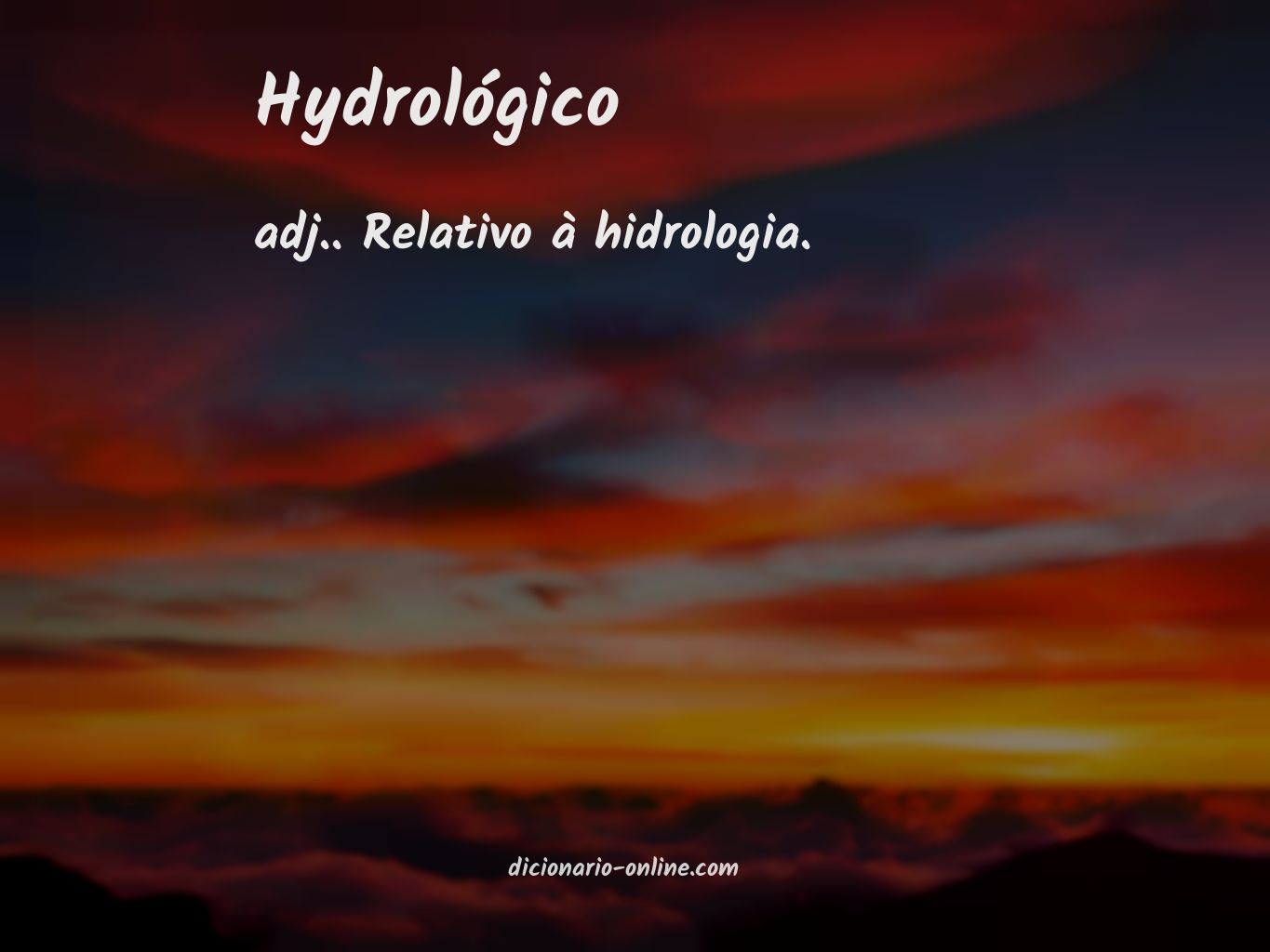 Significado de hydrológico