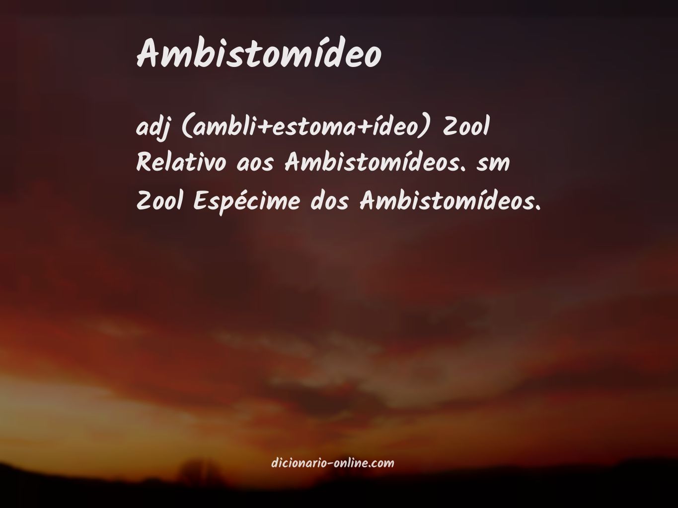 Significado de ambistomídeo