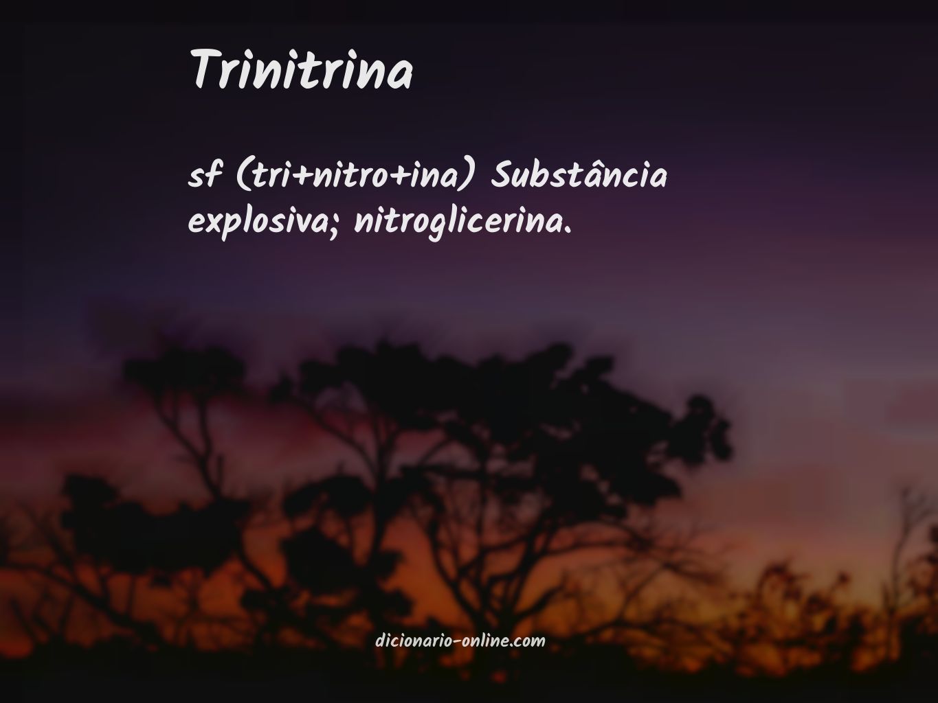 Significado de trinitrina
