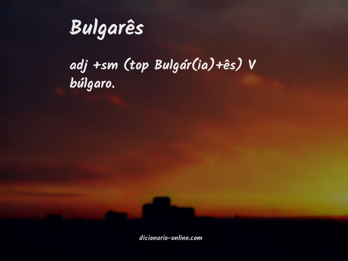 Significado de bulgarês