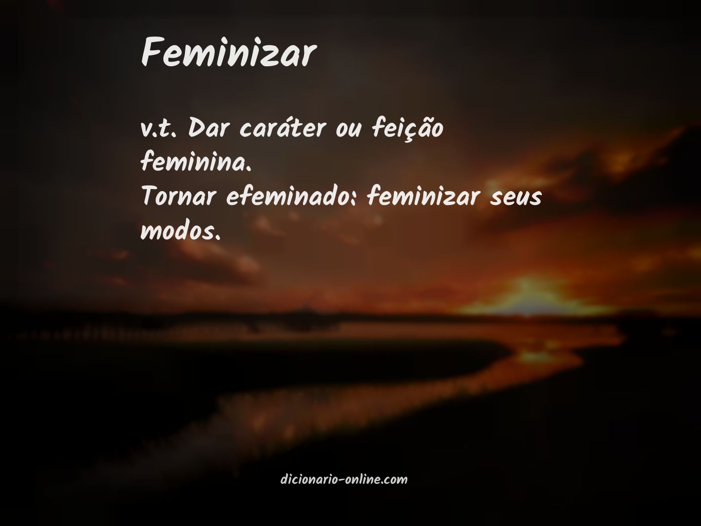 Significado de feminizar