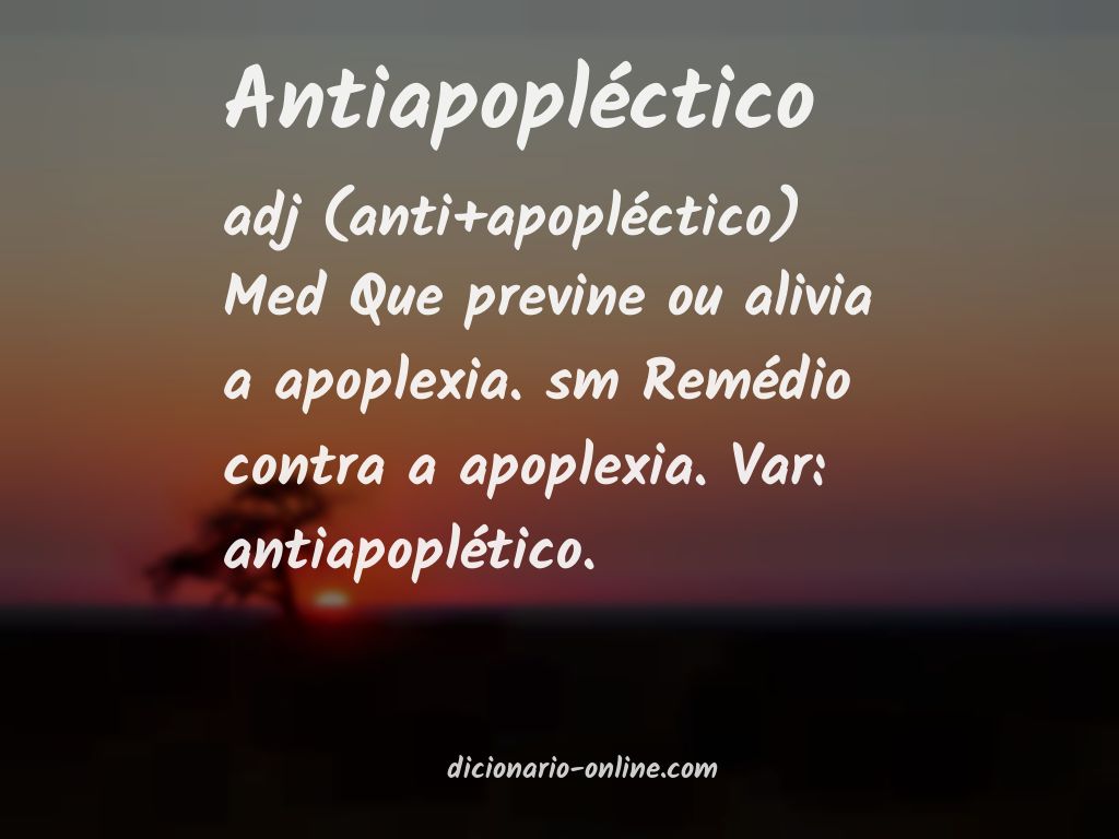 Significado de antiapopléctico