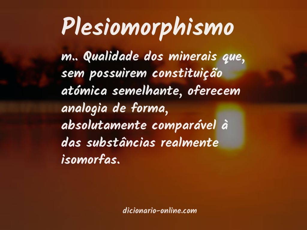 Significado de plesiomorphismo