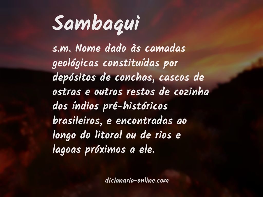 Significado de sambaqui
