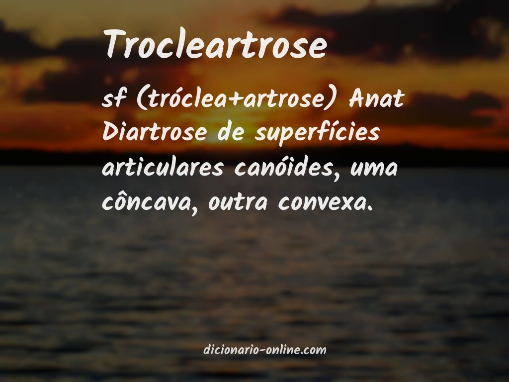 Significado de trocleartrose
