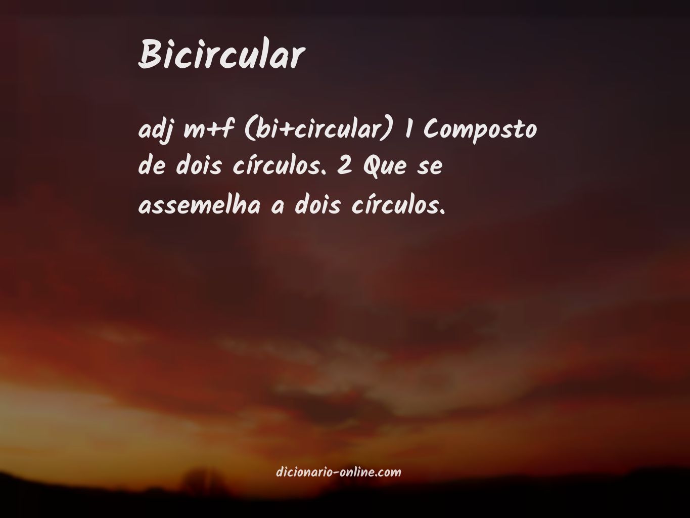 Significado de bicircular