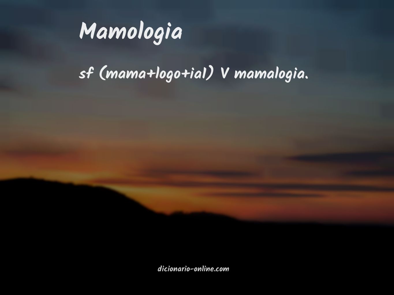 Significado de mamologia
