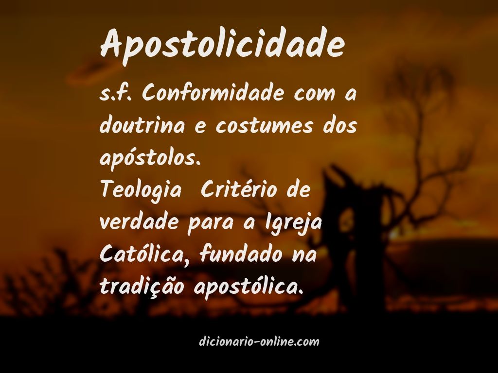 Significado de apostolicidade