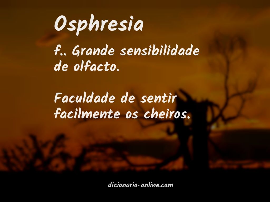 Significado de osphresia