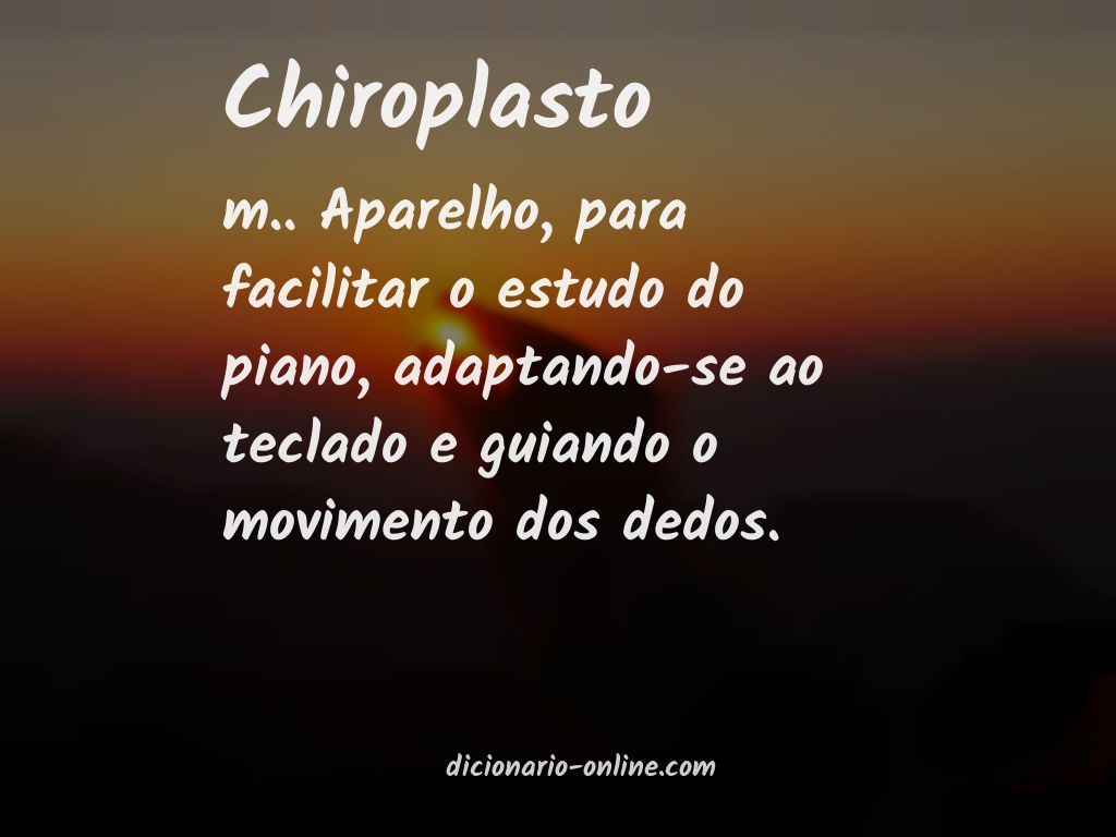 Significado de chiroplasto