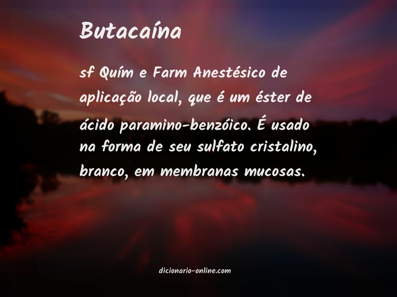 Significado de butacaína